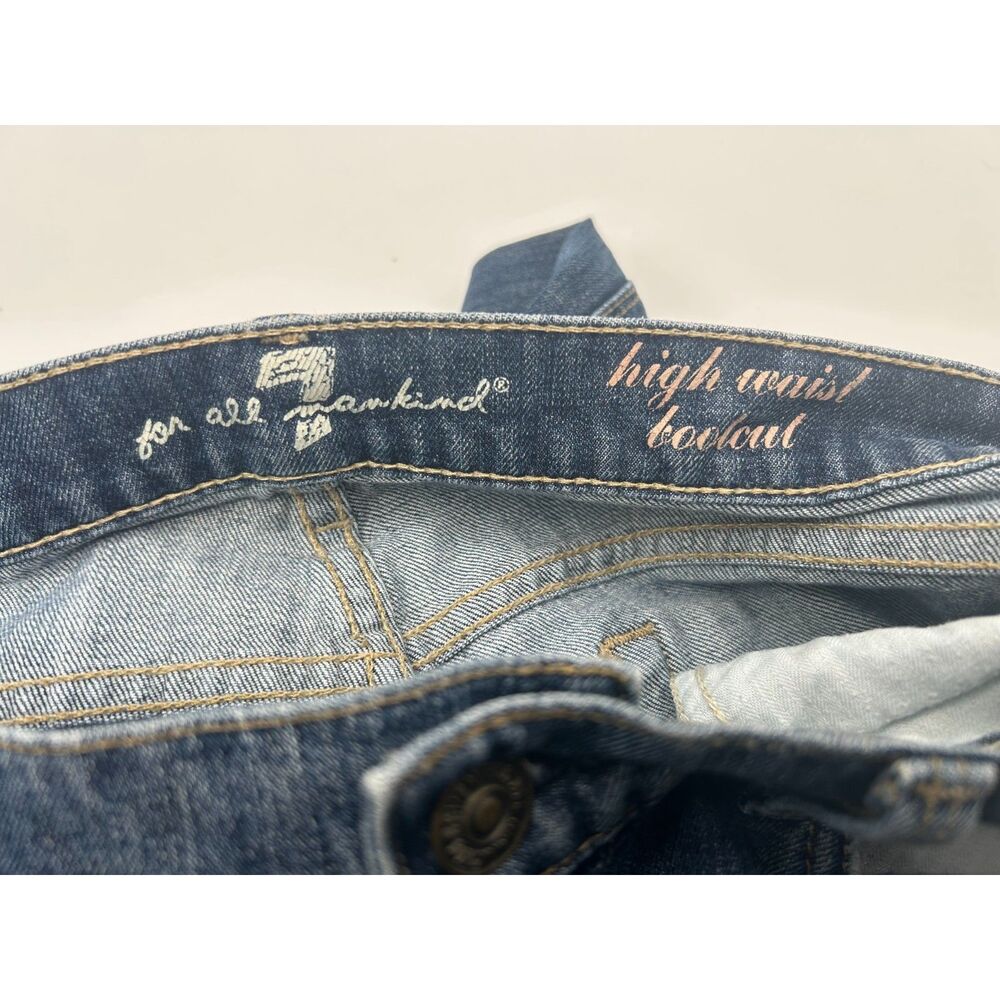 7 For All Mankind Medium Wash High Waist Bootcut Jeans Size 28 - Picture 4 of 4